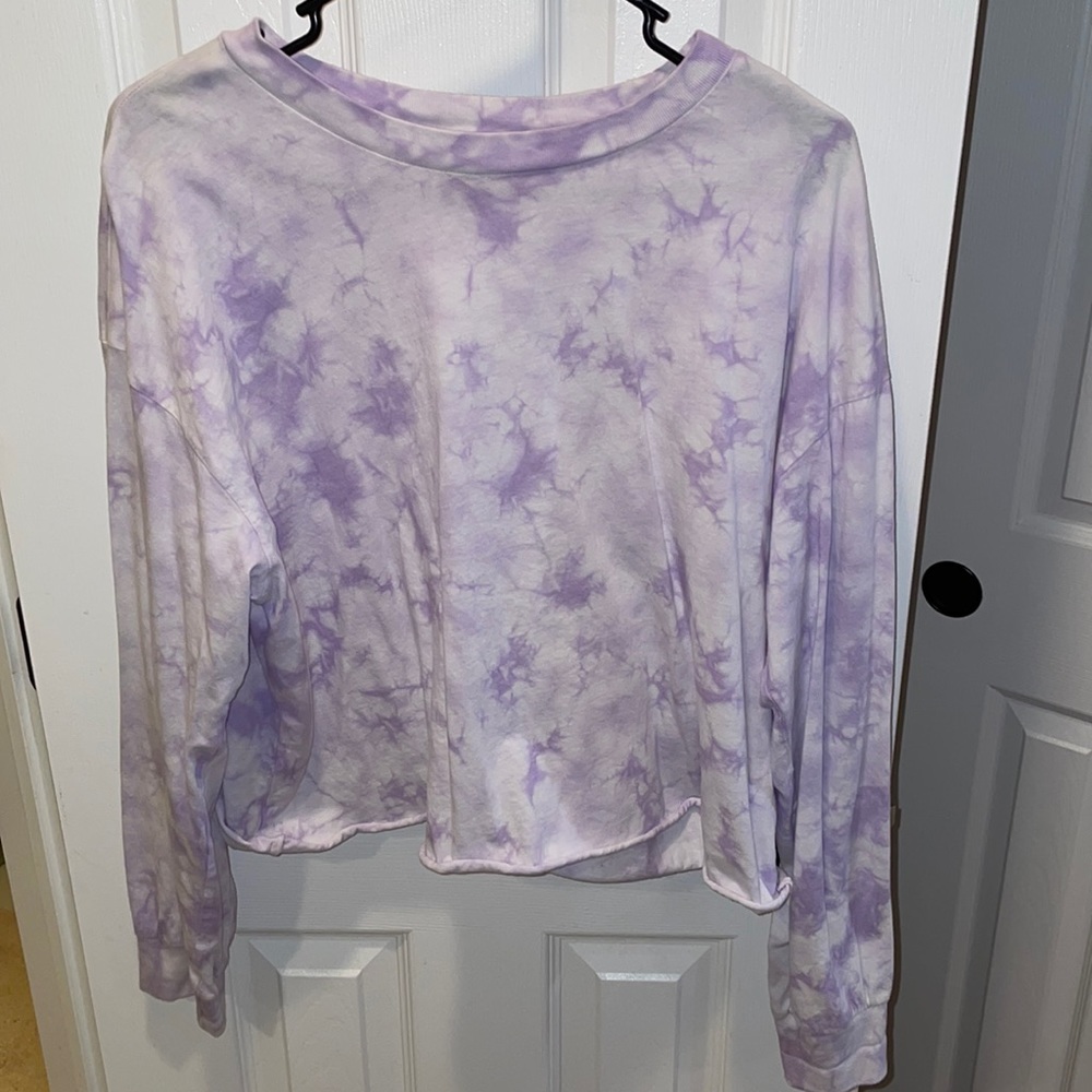Tie Dye Forever 21 Crop Long Sleeve